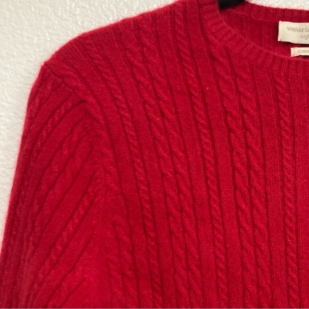 Valerie Stevens Cashmere Sweater, Size Large Red - Picture 3 of 9
